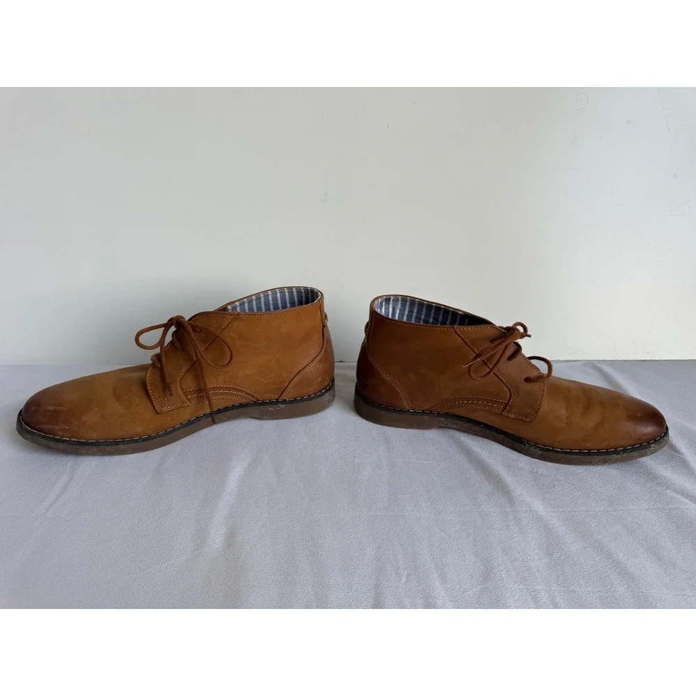 Sperry Top-Sider Mens Tan Leather Chukka Boots lace Size 9M dress business shoes